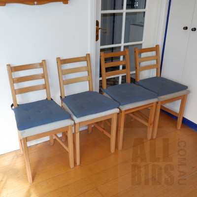 Four Ikea Lerhamn Dining Chairs