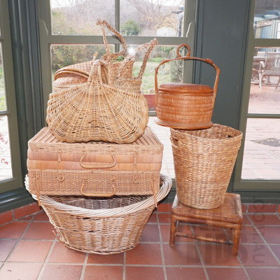 Collection Cane and Woven Fibre Baskets