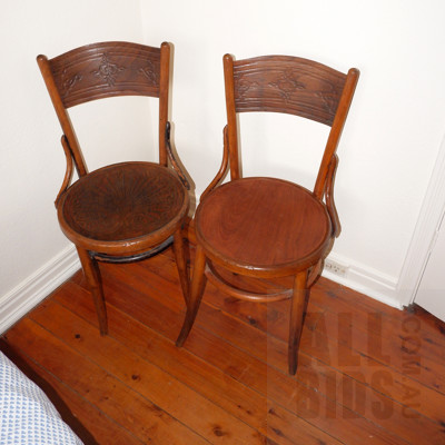 Two Vintage J & J Kohn Bentwood Chairs