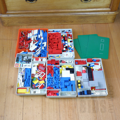 Collection of Vintage Lego Including Police Station 354, Lego Trains and More