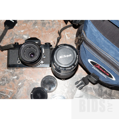 Nikkormat FT3 Camera, Bag and 80-200mm Lens