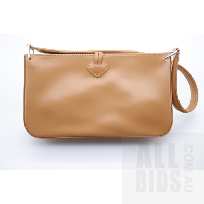 Longchamp Tan Leather Handbag with Original Slip Bag