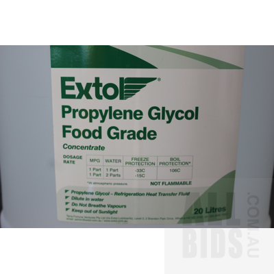 Extol Food Grade Propylene Gylcol Concentrate - 20 Litres - New