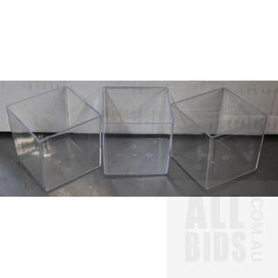 Solia 150ml Transparent Plastic Dessert Cubes - Lot of 300