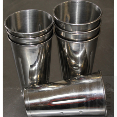 600ml Stainless Steel Milk Shake Machine Cups - Lot of Seven