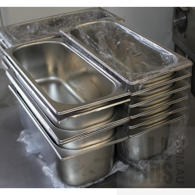 5 Litre Stainless Steel Ice Cream Trays - Lot of 16