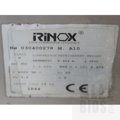Irinox A10 Blast Chiller - ORP $7500.00