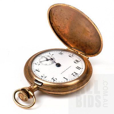 Antique Rolled Gold Tavannes Ladies Full Hunter Pocketwatch