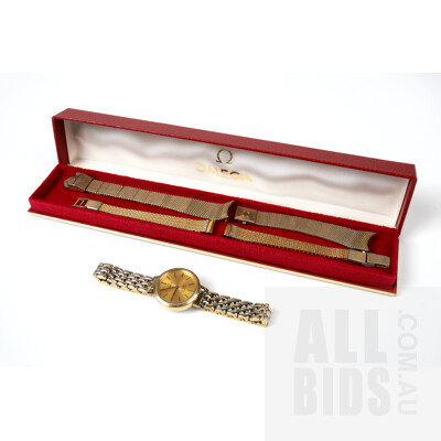 Vintage Boxed Ladies Omega De Ville Quartz Wristwatch with Additional Bands