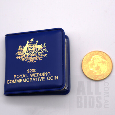 Australian 1981 Royal Wedding Commemorative $200 22ct Gold Coin