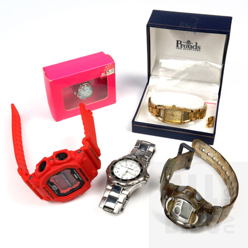 Collection of Watches, G Shock, Mazda Quartz, and More (5) 