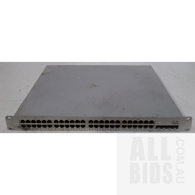 Cisco (MS225-48LP) Meraki 48 Port Managed Gigabit Ethernet PoE+ & SFP+ Switch