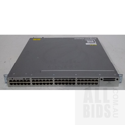 Cisco (WS-C3850-48P-E) Catalyst 3850 Series 48 Port Managed Gigabit Ethernet PoE+ Switch