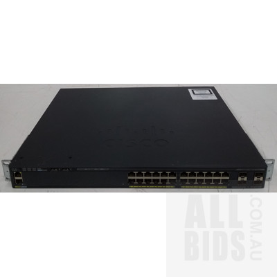 Cisco (WS-C2960X-24PS-L) Catalyst 2960-X Series 24 Port Gigabit Ethernet PoE+ Switch