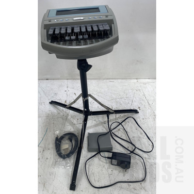 Pair Of Stenograph Machines, with Tripod Stands and Protective Carry Case