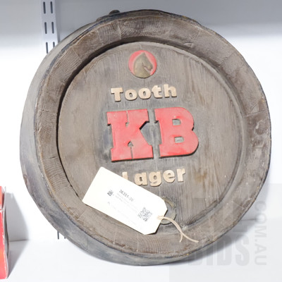 Replica Vintage Tooth KB Lager Keg End Wall Hanging