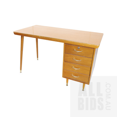 Retro Students Desk with Four Drawers and Laminex Top