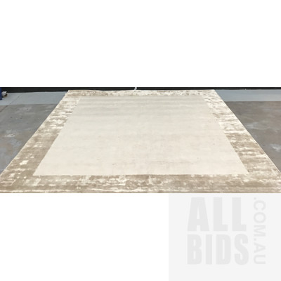 Orontium Hand Woven Warm Sand Floor Rug 300cm x 350cm ORP $990