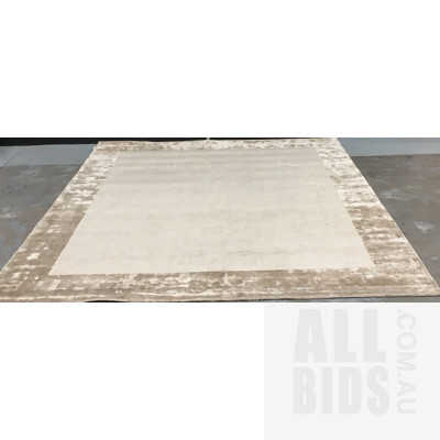 Orontium Hand Woven Warm Sand Floor Rug 300cm x 350cm ORP $990