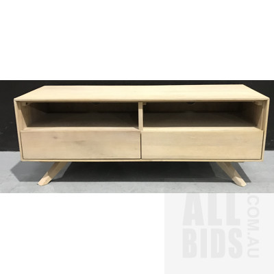 Crispin White Oak Coffee Table and Entertainment Unit ORP $1098 Combined