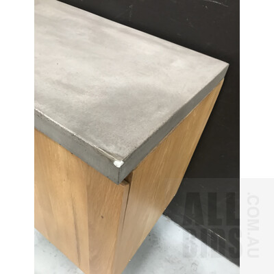 London Concrete/Oak Buffet - ORP $2200