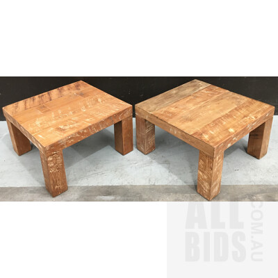 Soul, Recycled Teak, Coffee Tables - Lot Of Two - ORP $980