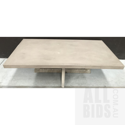 Gatsby Concrete/Acacia Coffee Table - ORP $900