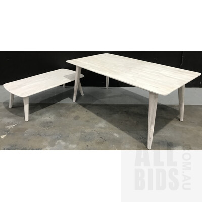 Iluka Mindy Wood Dining Table and Coffee Table - ORP $1248 Combined