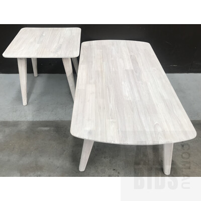 Iluka Mindy Wood  Coffee Table and Lamp Table - ORP $998 Combined