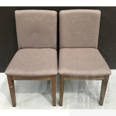 Pair Of Kygo Lido Mocha Victorian Ash Occasional Chairs - Combined ORP $1160