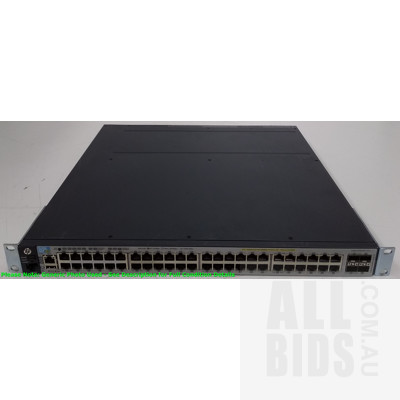 HP (J9574A) E3800 40G-4SFP+ 48 Port Managed Gigabit Ethernet PoE+ Switch with Stacking Module