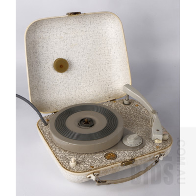 Vintage HMV Portable Record Player in Original Carry Case