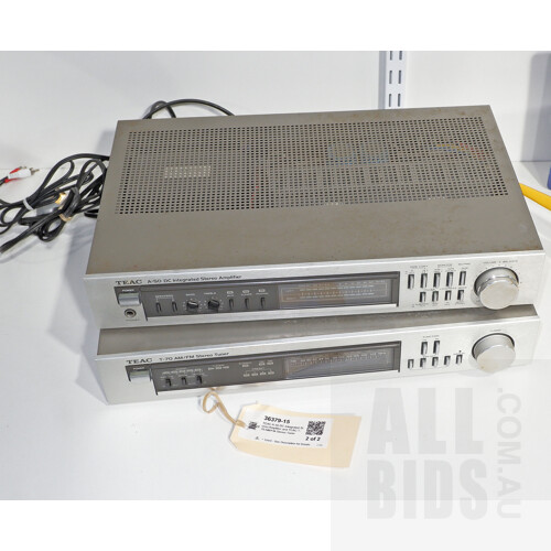 TEAC A-50 DC Integrated Stereo Amplifier and TEAC T-70 AM/FM Stereo Tuner