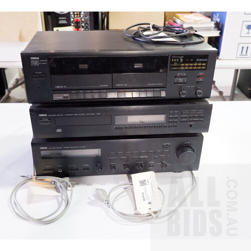 Yamaha Stereo Receiver, Cassette Deck and Compact Disc Player