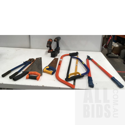AEG Cordless Power Drills And Assorted Hand Tools