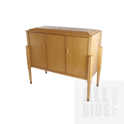 Fine Contemporary Artisan Made Entertainment Cabinet in the Art Deco Style