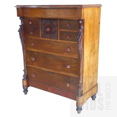 Antique Australian Red Cedar Chest of Drawers, Late 19th Century