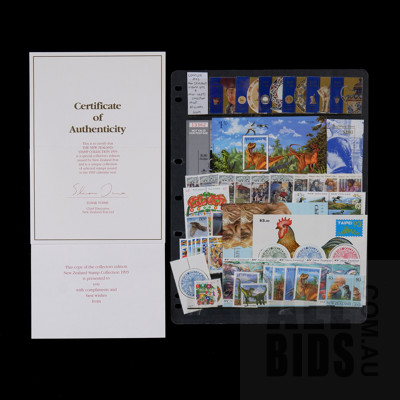 Complete 1993 New Zealand Stamp Sets & Mini-Sheet Collection With Certificate of Authenticity
