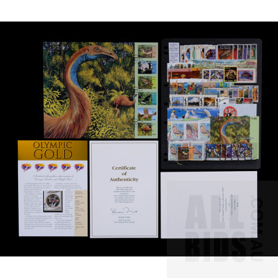 Complete 1996 New Zealand Stamp Sets & Mini-Sheet Collection With Certificate of Authenticity