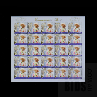 1997 New Zealand The Queen Mother Commemorative $1.80 Stamp Sheet