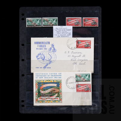 1962 New Zealand 100th Anniversary of the Telegraph Stamp Set