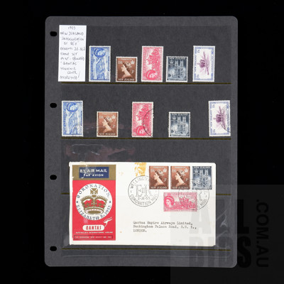 1953 New Zealand Inauguration of Queen Elizabeth II Stamp Set