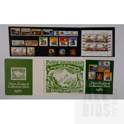 1981 New Zealand Collectors Pack Stamp Set