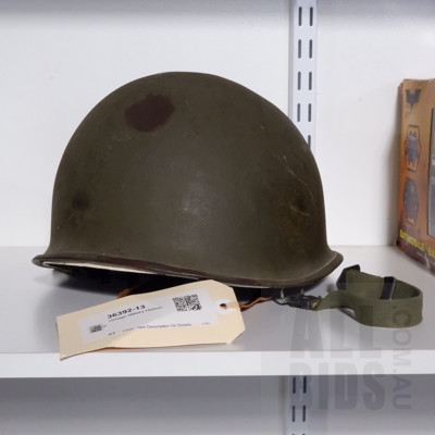 Vintage Military Helmet, Probably American, Mid 20th Century