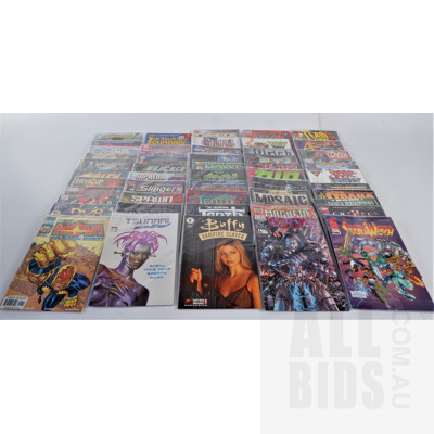 50 First Edition Comics, Mostly 1990s, All in Plastic Sleeves, Includes Stormwatch, Crimson, Tom Strong, Dark Minds and Much More