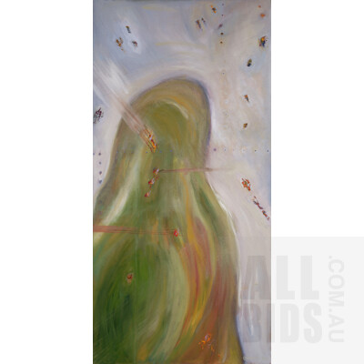 Ian Robertson, Weereewa Ebbing, Oil and Acrylic on Canvas, 122 x 61 cm