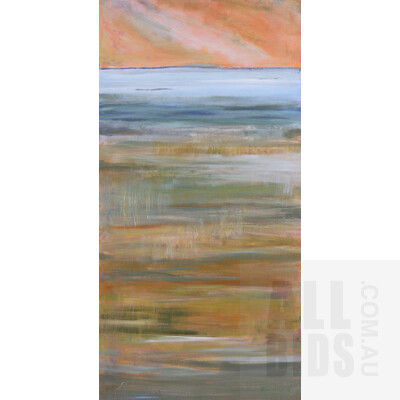 Ian Robertson, Golden Hour 2013, Oil and Acrylic on Canvas, 107 x 54 cm
