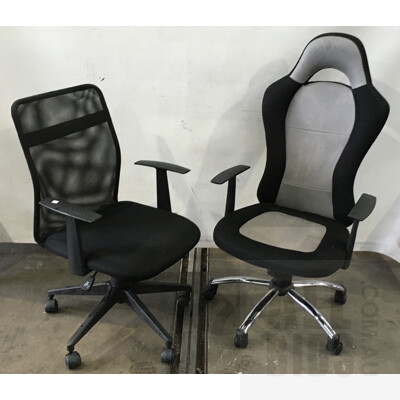 Executive Gas Lift Office Chairs - Lot Of Two