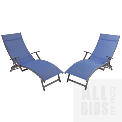 Pair of Contemporary Folding Outdoor Chairs