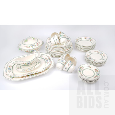 Vintage Spodes 'Royal Jasmine' Fifty Three Piece Part Dining Set Including Tureen and Two Platters